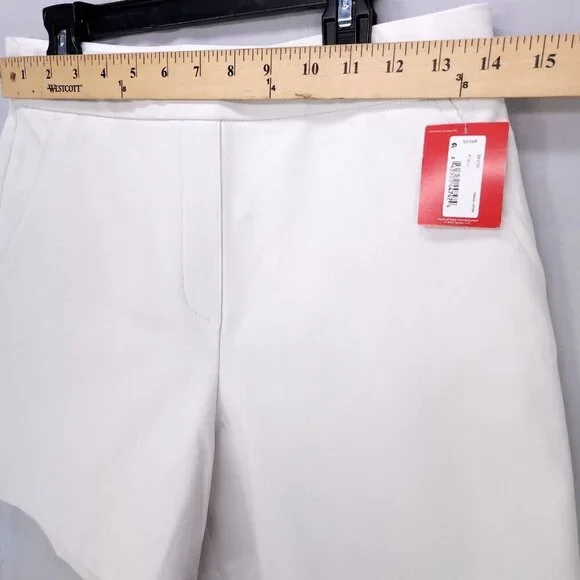 Spanx Pull On Shorts On The Go 6" White Women Small Silver Lining Chinos New - Picture 6 of 12